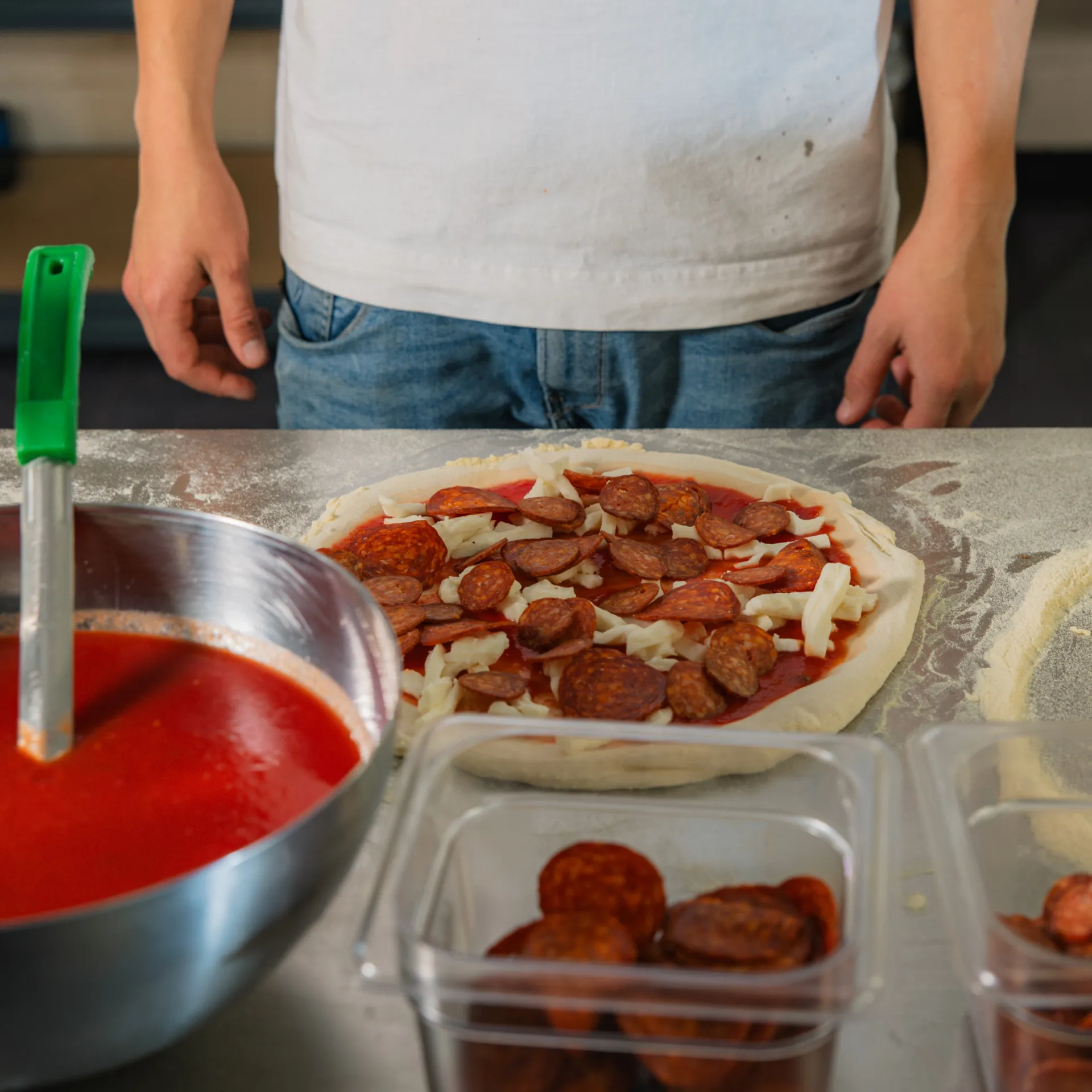 Fornoza wedding pizza catering setup near Oxford