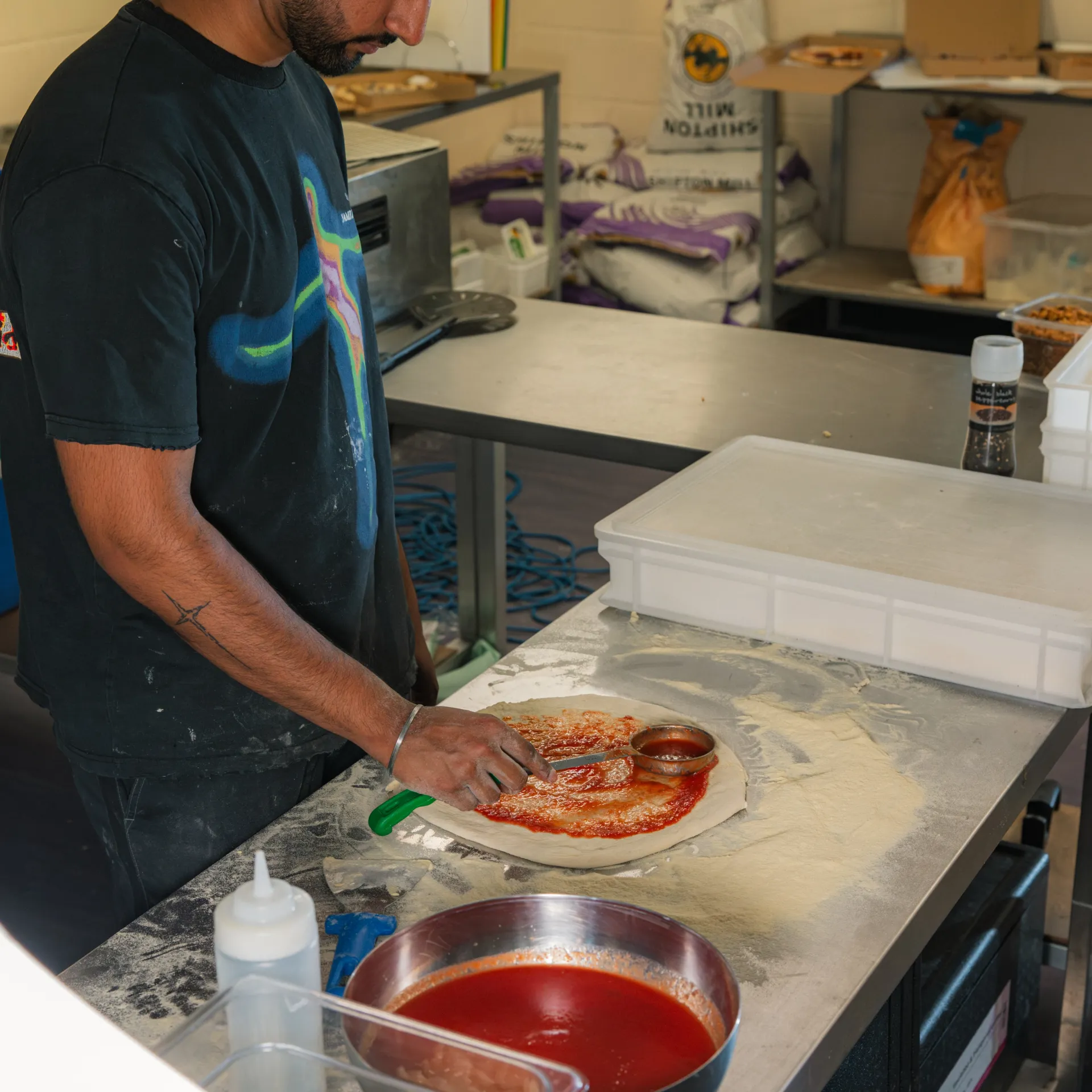 Fornoza wedding pizza catering setup near Guildford